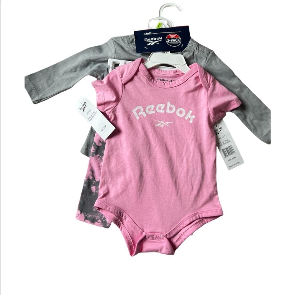 Reebok Baby Three Lilac Sachet Piece Set Sz 3-6 M